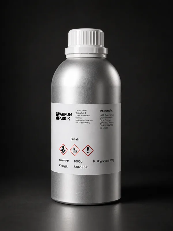 Perfume oil in a 1&nbsp;kg aluminium bottle